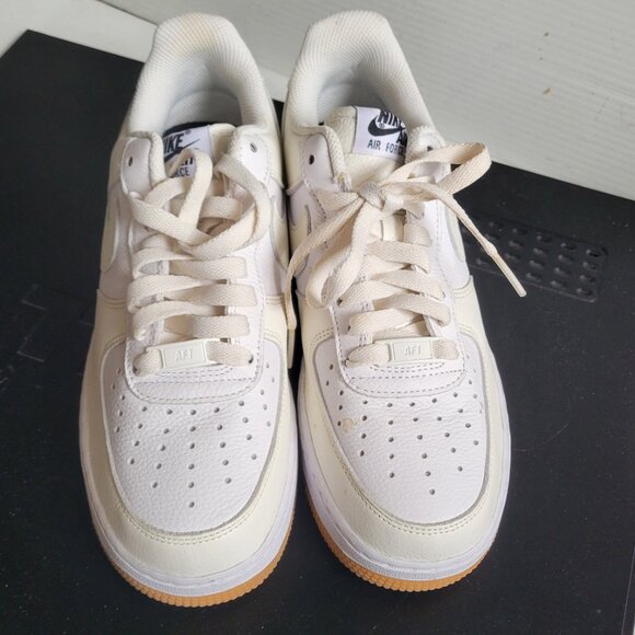Nike By You Air Force 1 Low DN4165-991 Women's Sz 7.5 White Leather Sneaker Shoe - Picture 5 of 11